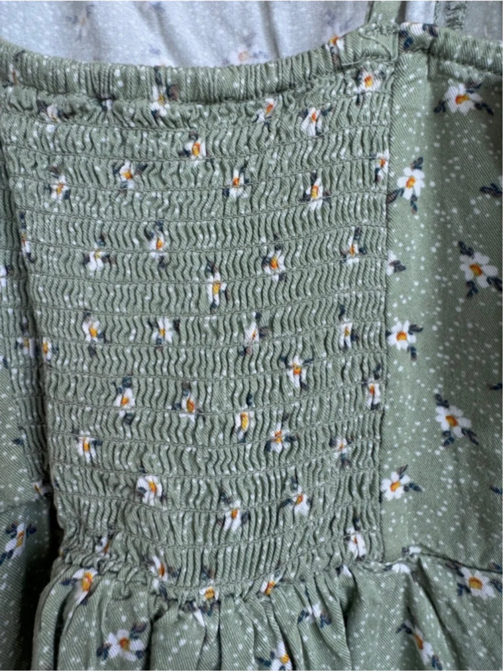 Nordstrom Girls Green Floral Mini Dress Medium